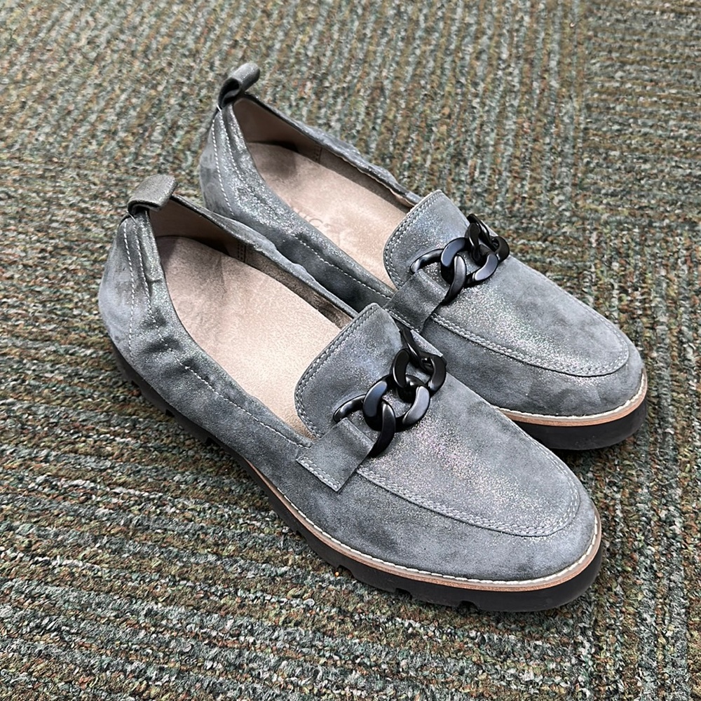 Vionic loafers - metallic grey/pewter - size 7